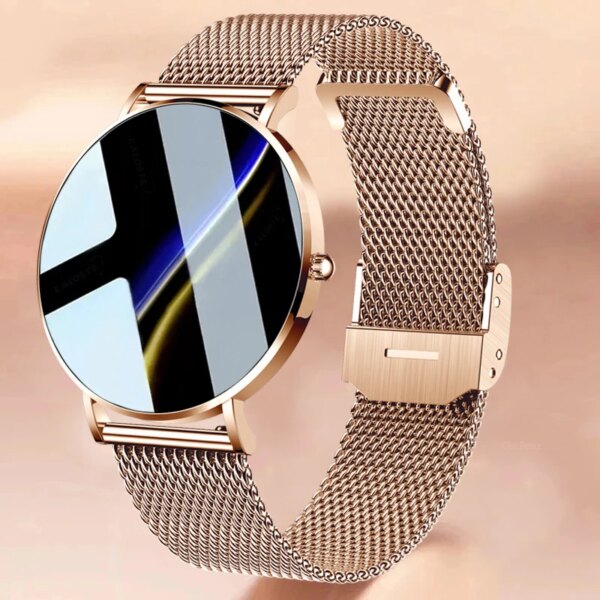 2022 New Ultra Thin Smart Watch Women 1.36″ AMOLED 360*360 HD Pixel Display Always Show Time Call Reminder Smartwatch Ladies+Box