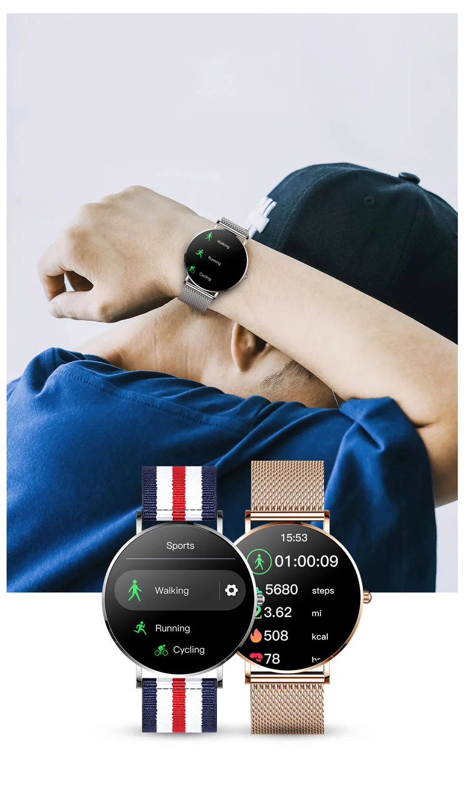 2022 New Ultra Thin Smart Watch Women 1.368243 AMOLED 360360 HD Pixel Display Always Show Time Call Reminder Smartwatch 1 13