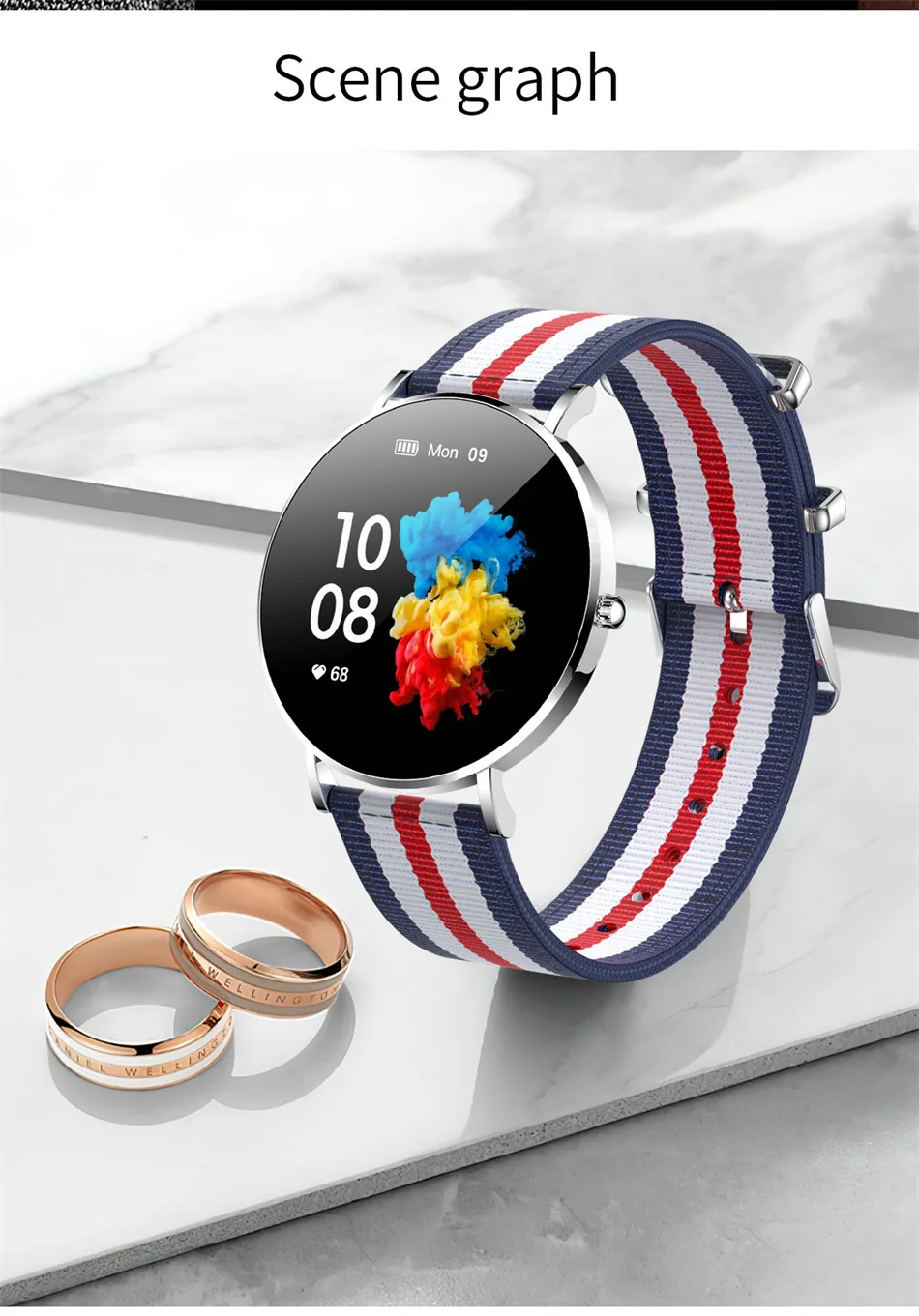 2022 New Ultra Thin Smart Watch Women 1.368243 AMOLED 360360 HD Pixel Display Always Show Time Call Reminder Smartwatch 1 18