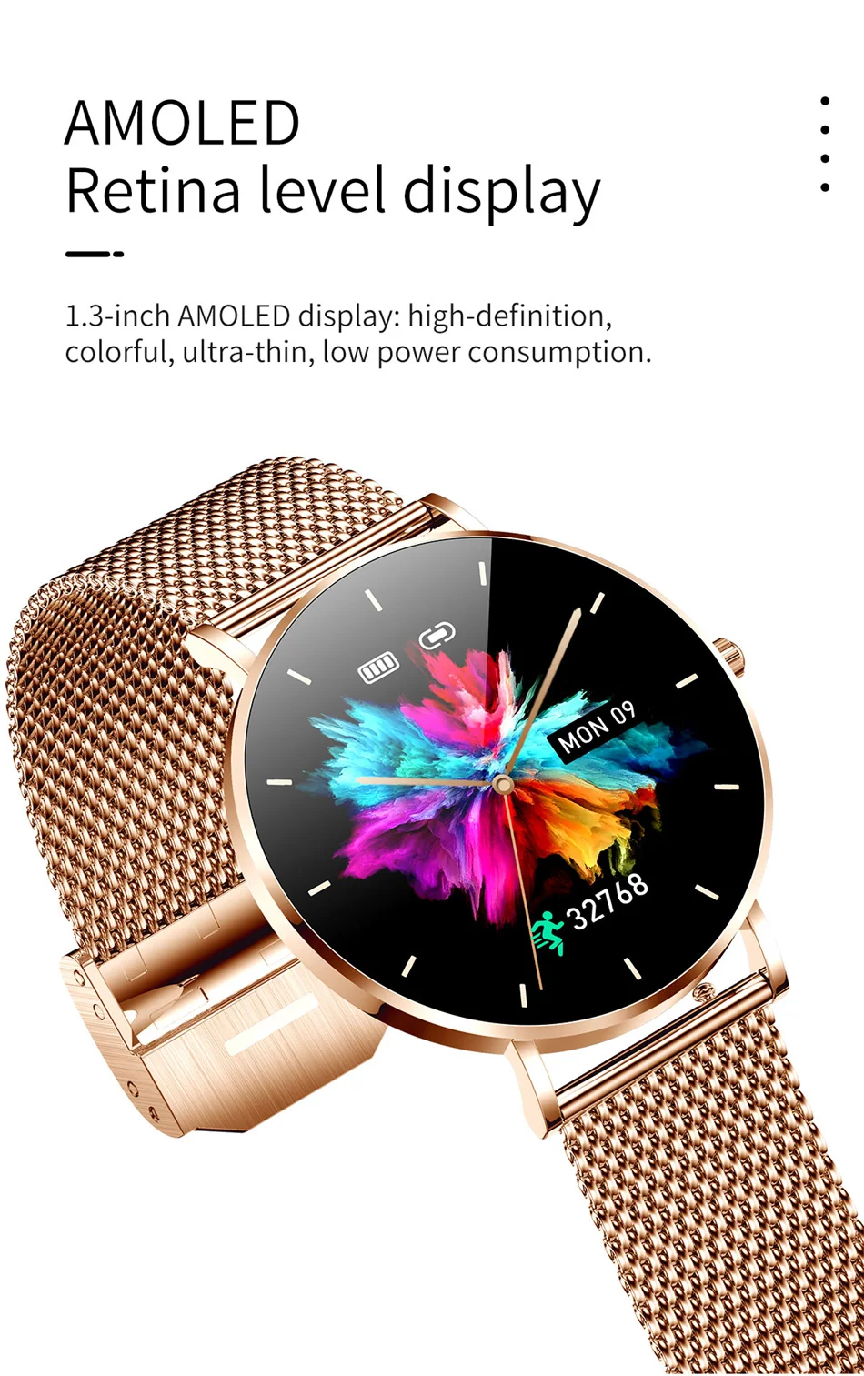 2022 New Ultra Thin Smart Watch Women 1.368243 AMOLED 360360 HD Pixel Display Always Show Time Call Reminder Smartwatch 1 7