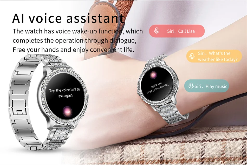 2023 New Fashion Women Bluetooth Call Smart Watch 1.328243 AMOLED 360360 HD Screen Sports Fitness Ladies Smartwatch Diam 12