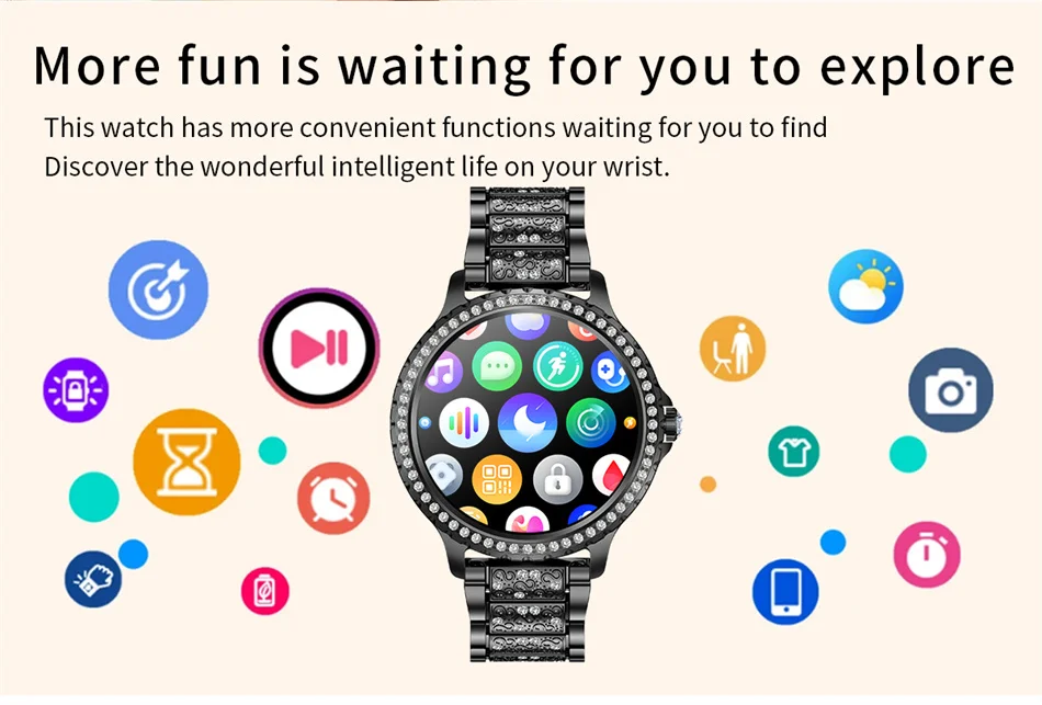 2023 New Fashion Women Bluetooth Call Smart Watch 1.328243 AMOLED 360360 HD Screen Sports Fitness Ladies Smartwatch Diam 13