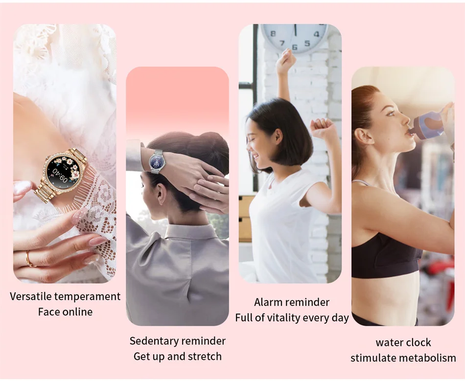 2023 New Fashion Women Bluetooth Call Smart Watch 1.328243 AMOLED 360360 HD Screen Sports Fitness Ladies Smartwatch Diam 14