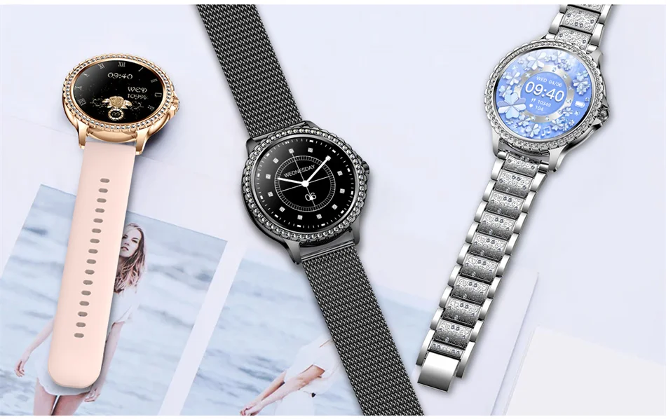 2023 New Fashion Women Bluetooth Call Smart Watch 1.328243 AMOLED 360360 HD Screen Sports Fitness Ladies Smartwatch Diam 16