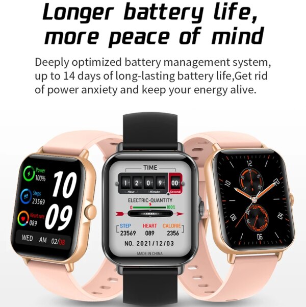 2024 2.01” Smart Watch Bluetooth Call Play Music Smartwatch Fitness Clock Sport Waterproof Watches for Men Women iPhone Android