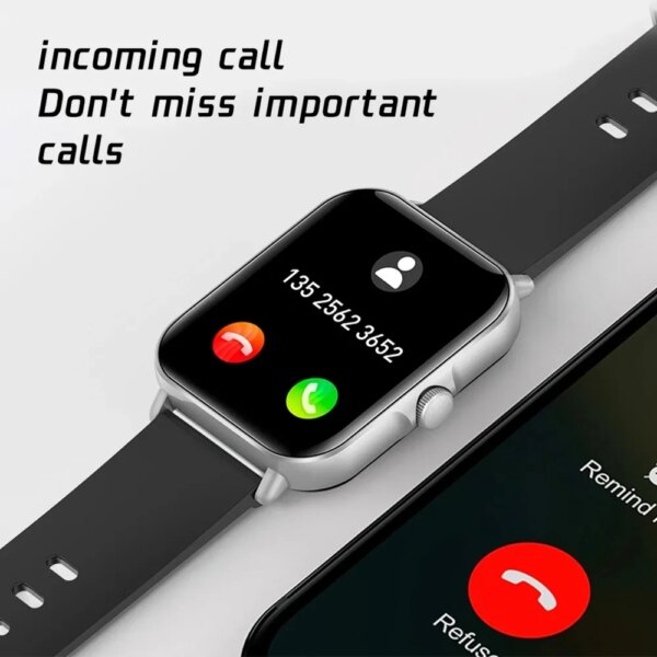 2024 2.01” Smart Watch Bluetooth Call Play Music Smartwatch Fitness Clock Sport Waterproof Watches for Men Women iPhone Android