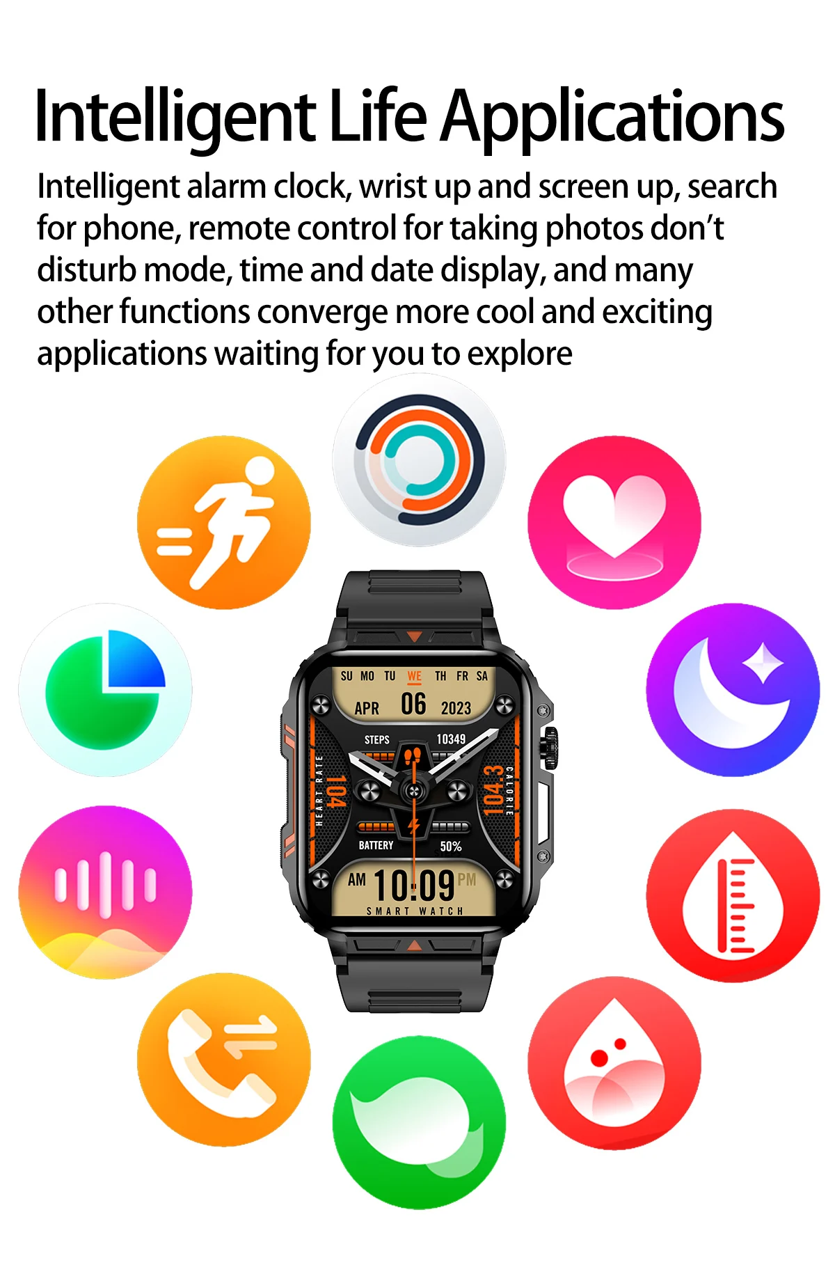 2024 Outdoor Military Smart Watch Men Health Monitor AI Bluetooth Call Fitness Sport Waterproof Smartwatch for Women Android IOS 2024 Outdoor Military Smart Watch Men Health Monitor AI Bluetooth Call Fitness Sport Waterproof Smartwatch for Women Android IOS