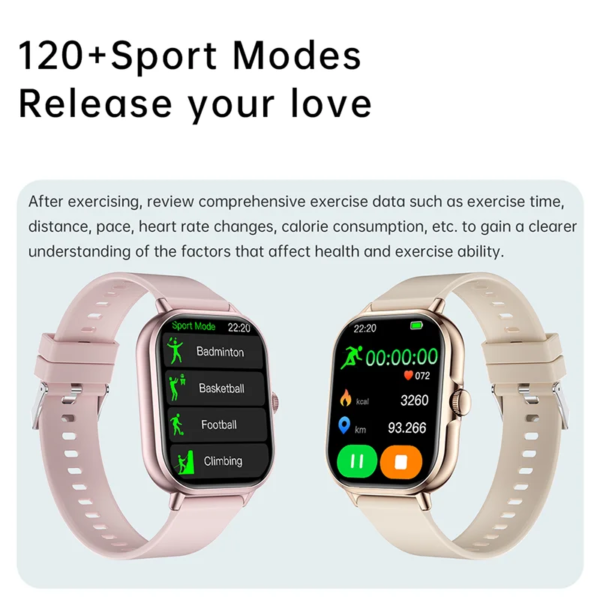 2024 2.01'' Smart Watch Bluetooth Call Play Music Smartwatch Fitness Clock Sport Waterproof Watches for Men Women iPhone Android - Image 4