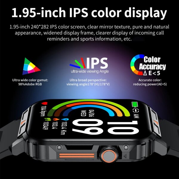 2024 Outdoor Military Smart Watch Men Health Monitor AI Bluetooth Call Fitness Sport Waterproof Smartwatch for Women Android IOS - Image 2