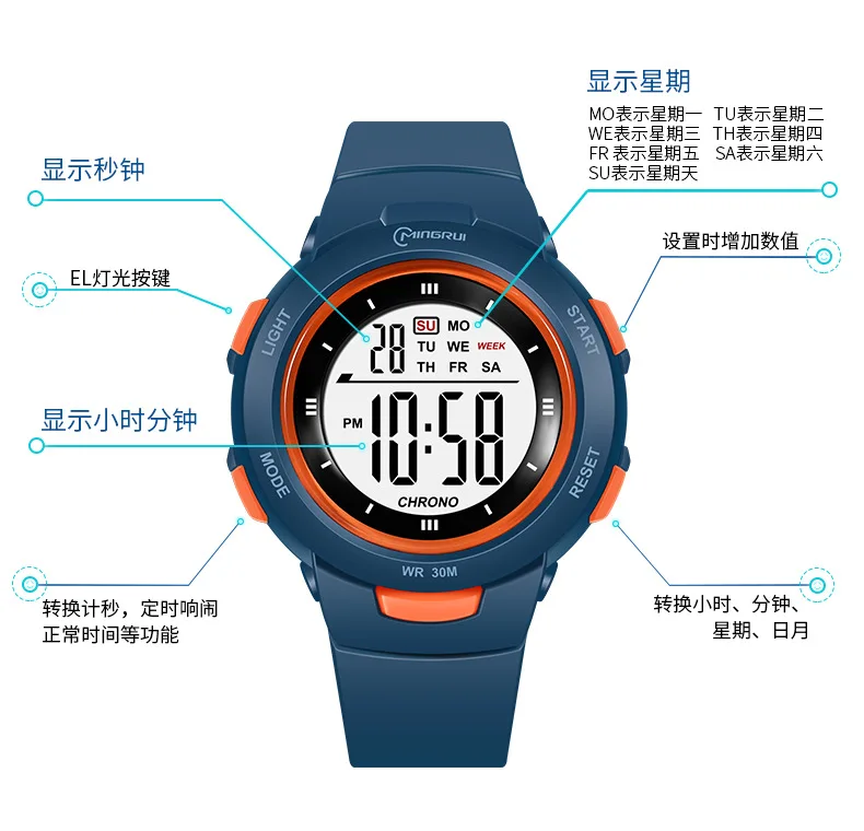 UTHAI CE49 Kids Watches Fashion Luminous Waterproof Alarm Clock Smart Watches Boys and Girls Student Electronic Watch Gift UTHAI CE49 Kids Watches Fashion Luminous Waterproof Alarm Clock Smart Watches Boys and Girls Student Electronic Watch Gift