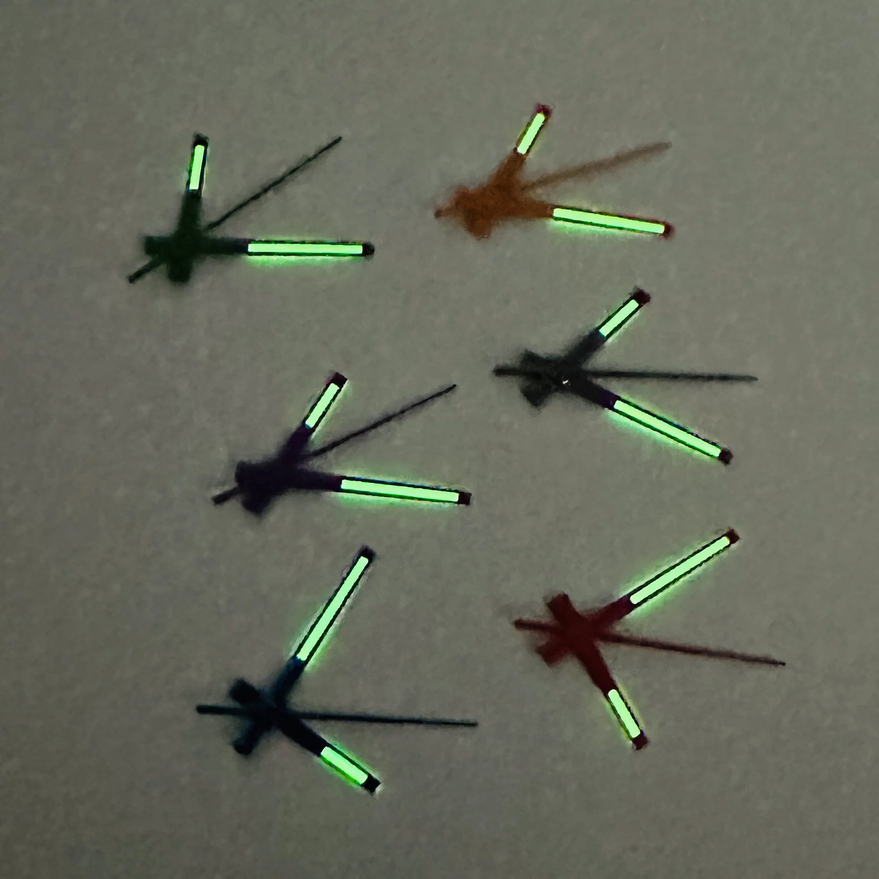 Modified Watch Hands Green Luminous Logbook Needle Silver Gold Rose Watch Accessories for NH35/NH36/4R/7S Movement