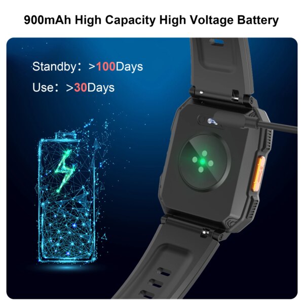 Blackview W60 2024 New Smartwatch 2.01” HD Display TFT Rugged Smart Watch for Outdoor With Emergency Lighting Bluetooth Calling