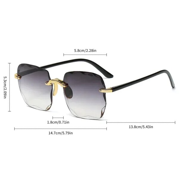 Frameless Cut Edge Sunglasses New Summer Sun Visors Women’s Transparent Multi-color Lenses UV400 Women Sunglasses