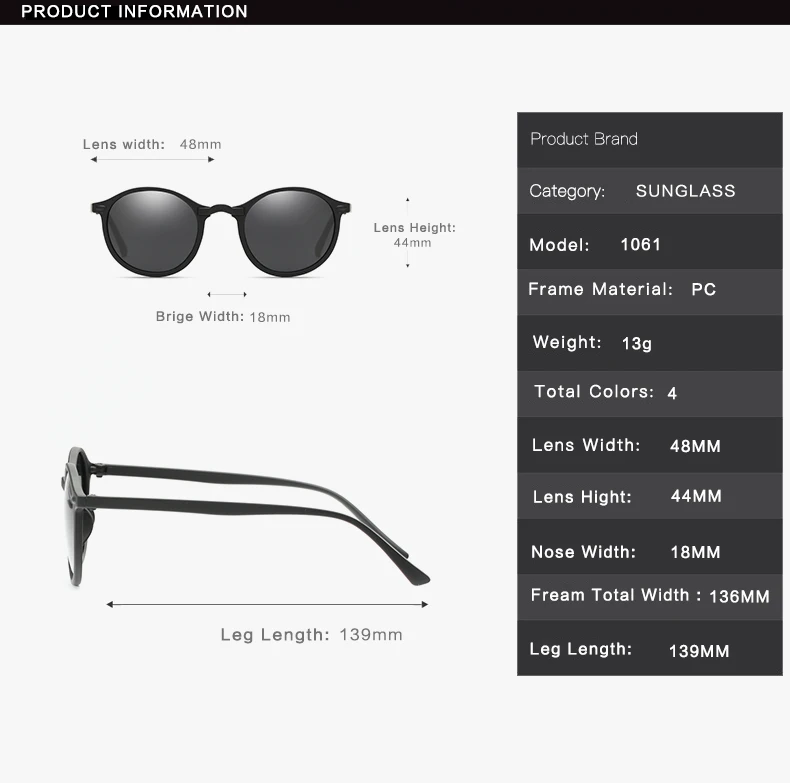 HOOLDW New Women Round Polarized Sunglasses Retro Vintage UV400 Driving Steampunk Eyewear Male Small Sun Glasses Gafas Ciclismo
