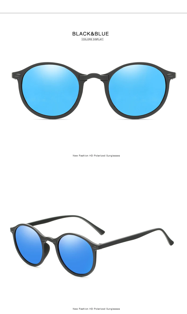 HOOLDW New Women Round Polarized Sunglasses Retro Vintage UV400 Driving Steampunk Eyewear Male Small Sun Glasses Gafas Ciclismo