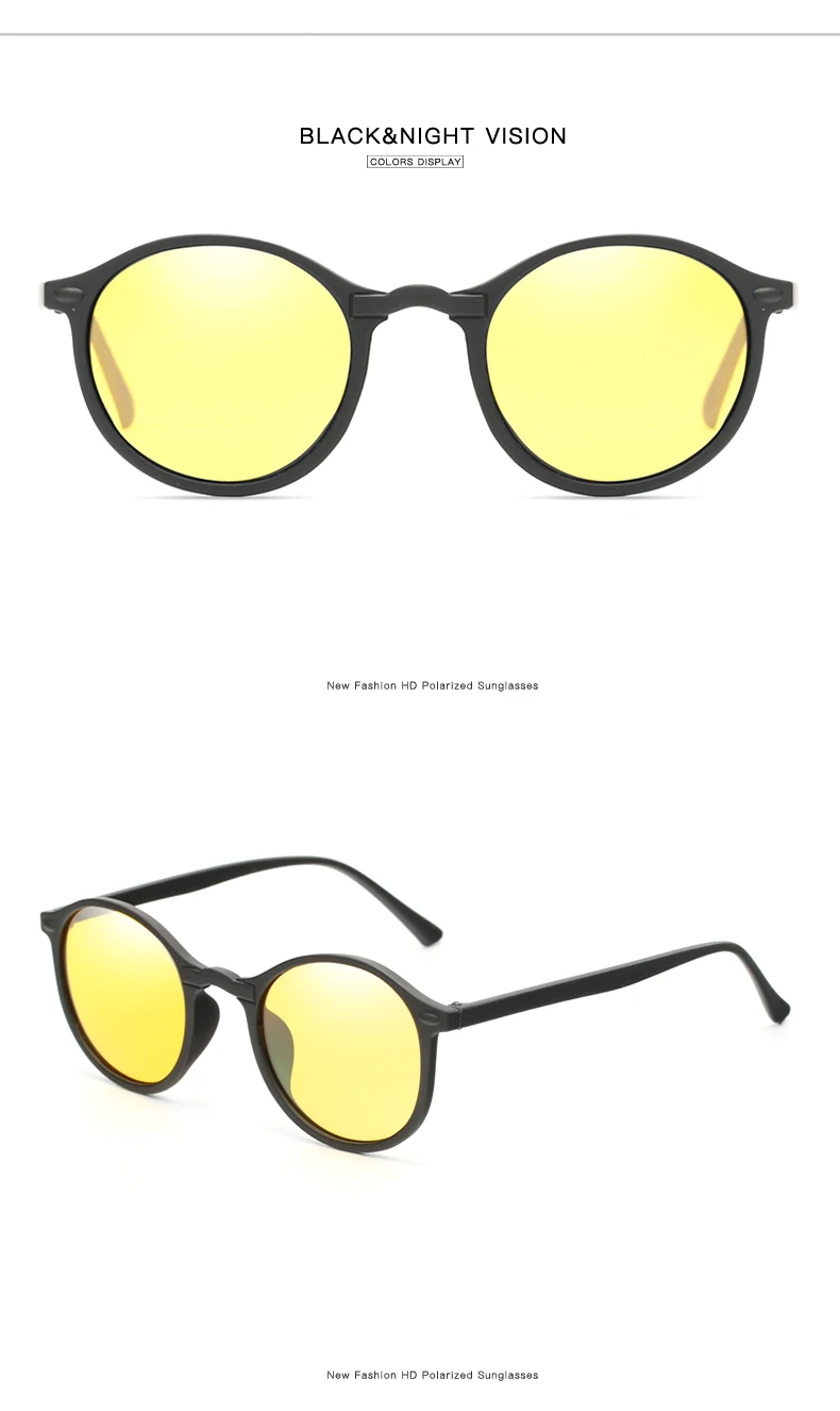 HOOLDW New Women Round Polarized Sunglasses Retro Vintage UV400 Driving Steampunk Eyewear Male Small Sun Glasses Gafas Ciclismo