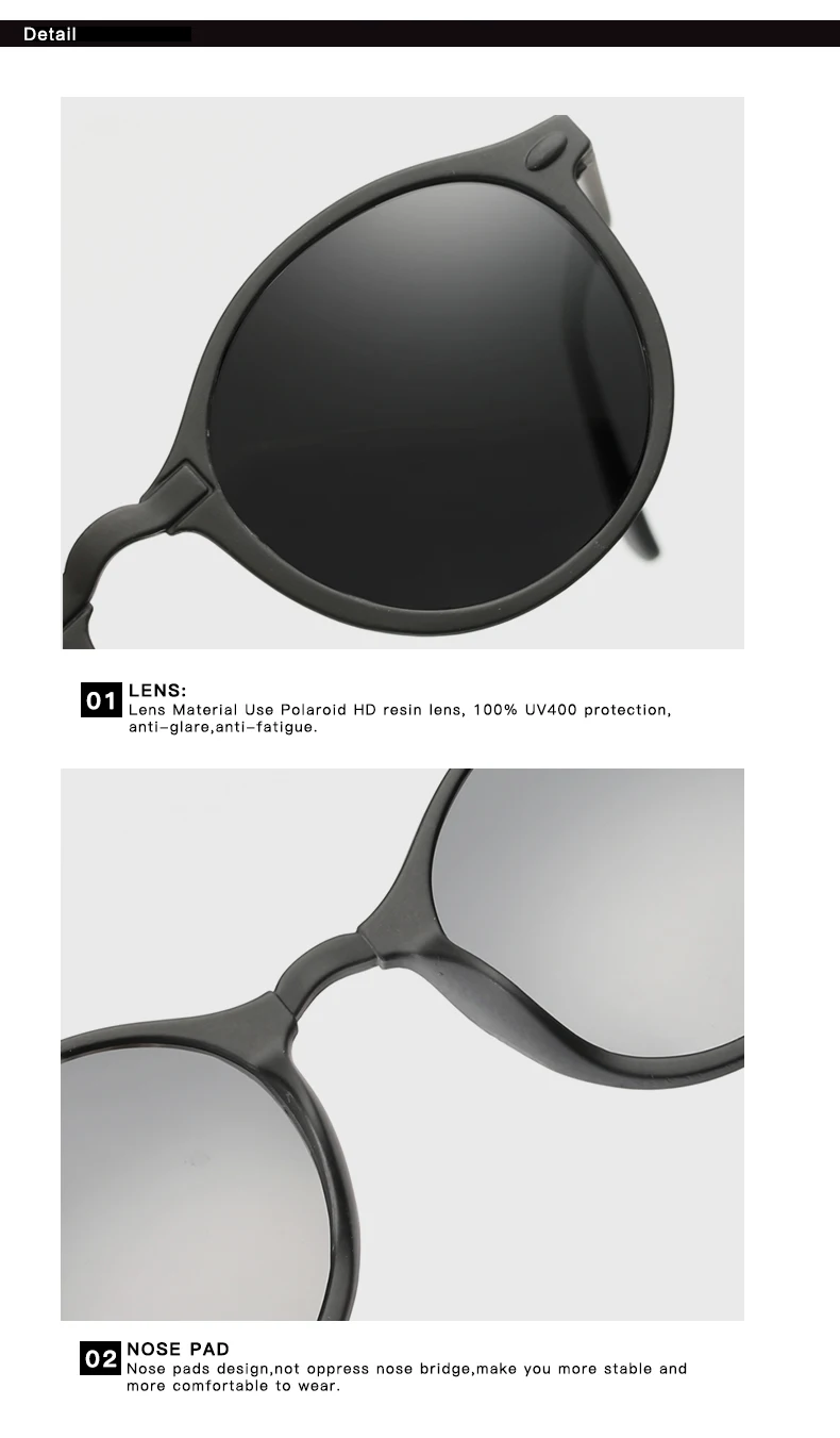 HOOLDW New Women Round Polarized Sunglasses Retro Vintage UV400 Driving Steampunk Eyewear Male Small Sun Glasses Gafas Ciclismo