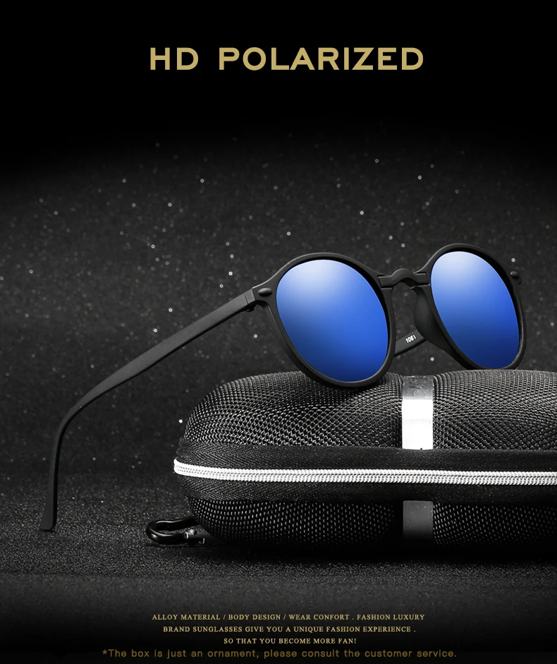 HOOLDW New Women Round Polarized Sunglasses Retro Vintage UV400 Driving Steampunk Eyewear Male Small Sun Glasses Gafas Ciclismo