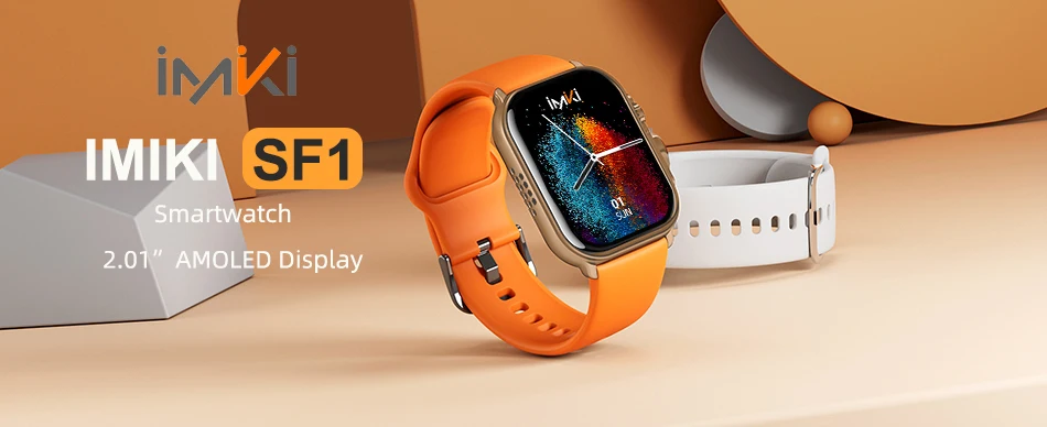 IMIKI SF1 Smart Watch 2.018243 AMOLED Display 1000nits BT Calling 100 Sports Modes IP68 Business Fashion Modeling Metal 1 4