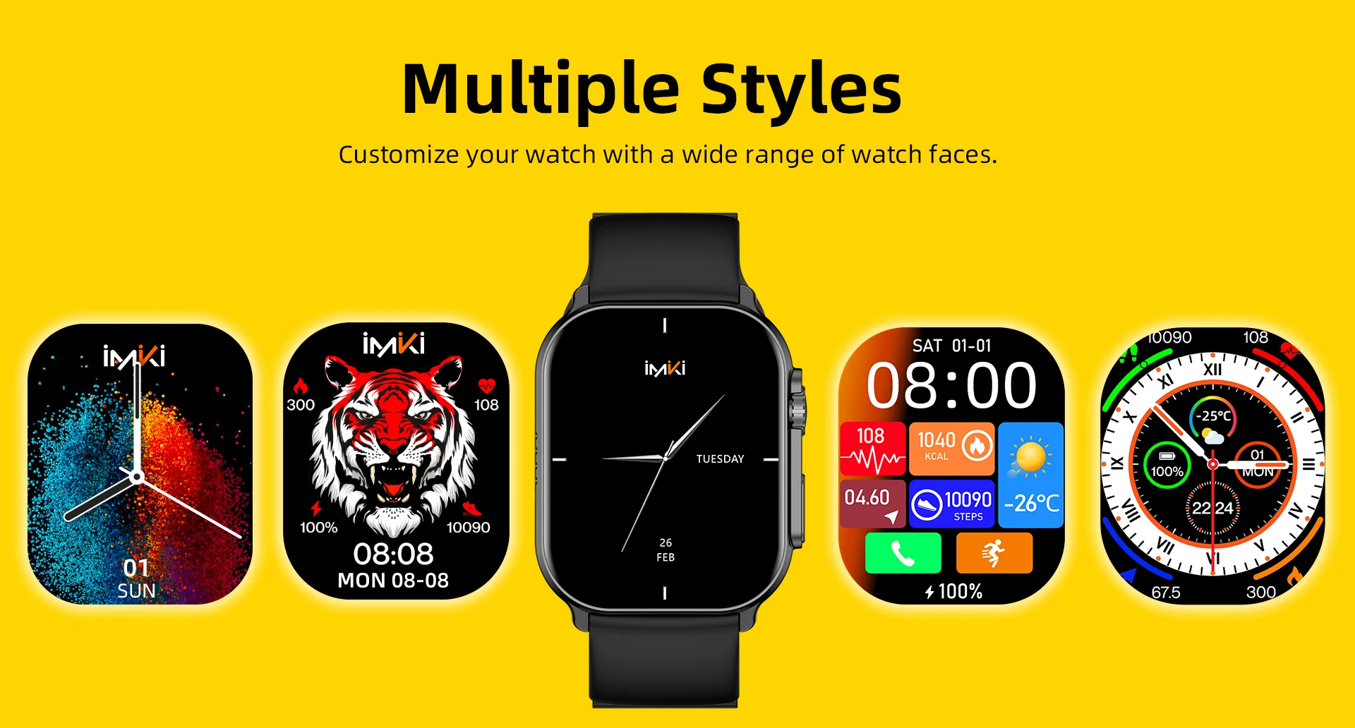 IMIKI SF1 Smart Watch 2.018243 AMOLED Display 1000nits BT Calling 100 Sports Modes IP68 Business Fashion Modeling Metal 1 8