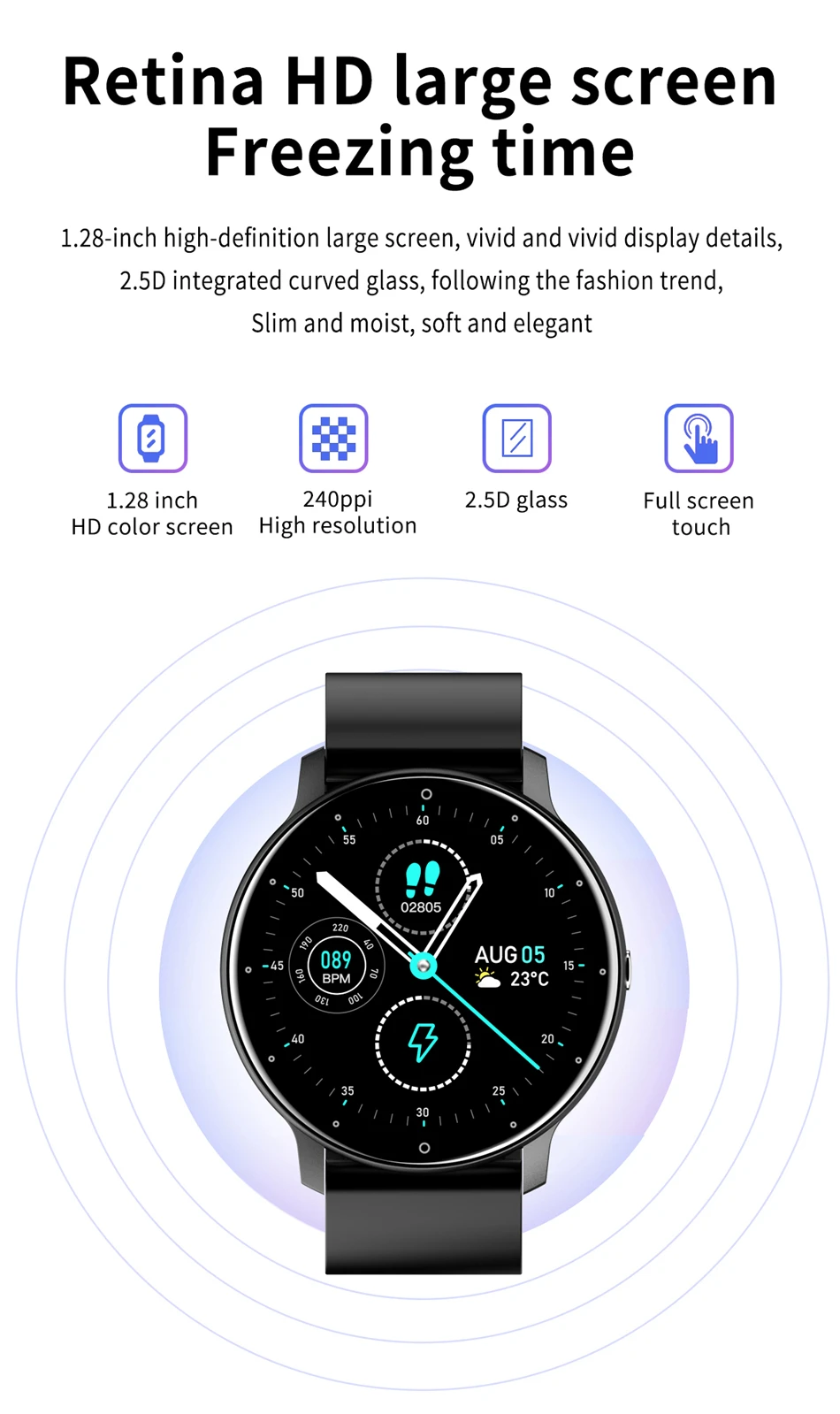 Men Smart Watch Full Touch Screen Digital Fitness Tracker IP68 Waterproof Sports Smartwatch for Women Xiaomi Huawei Phones 2023 Men Smart Watch Full Touch Screen Digital Fitness Tracker IP68 Waterproof Sports Smartwatch for Women Xiaomi Huawei Phones 2023