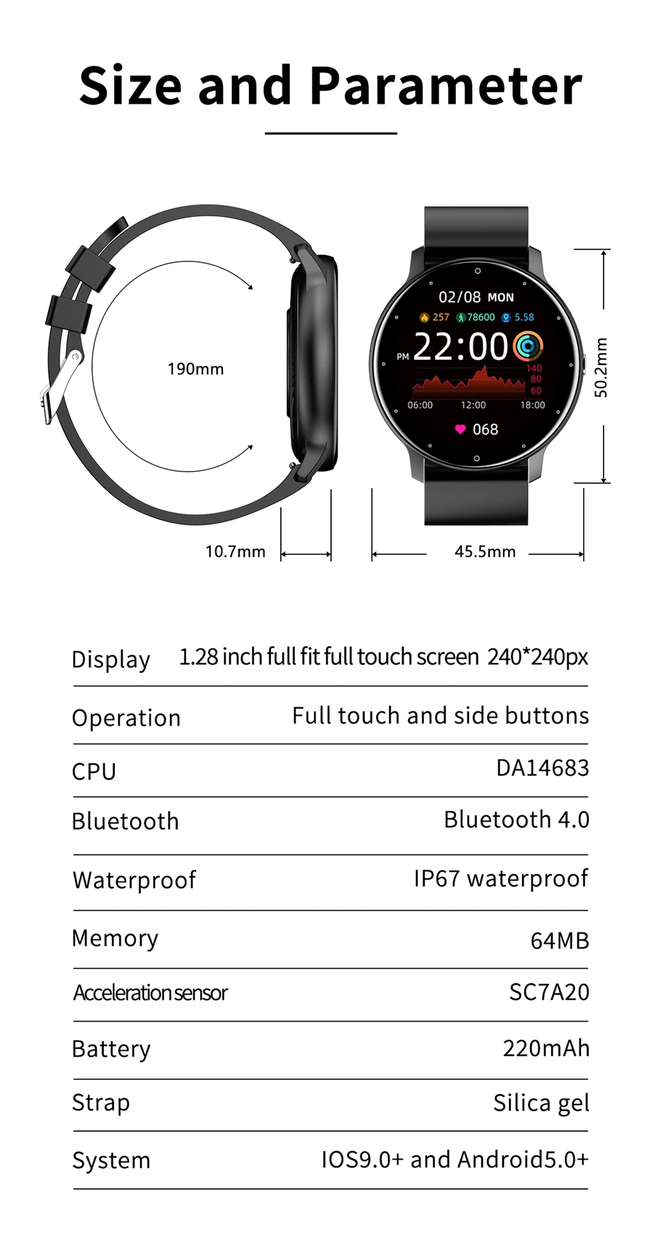Men Smart Watch Full Touch Screen Digital Fitness Tracker IP68 Waterproof Sports Smartwatch for Women Xiaomi Huawei Phones 2023 Men Smart Watch Full Touch Screen Digital Fitness Tracker IP68 Waterproof Sports Smartwatch for Women Xiaomi Huawei Phones 2023