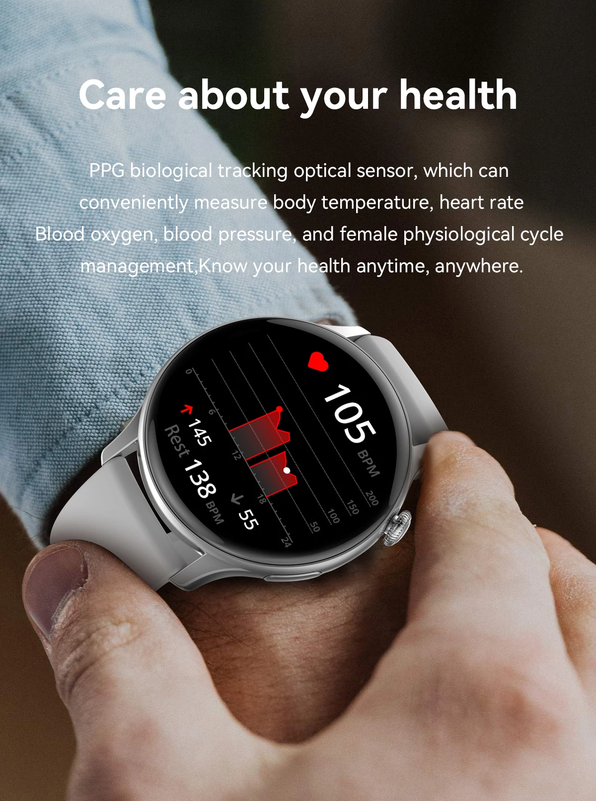 New Smart Watch Women 466*466 AMOLED Screen Always Display Time NFC Bluetooth Call Fashion IP68 Waterproof Sports Men Smartwatch
