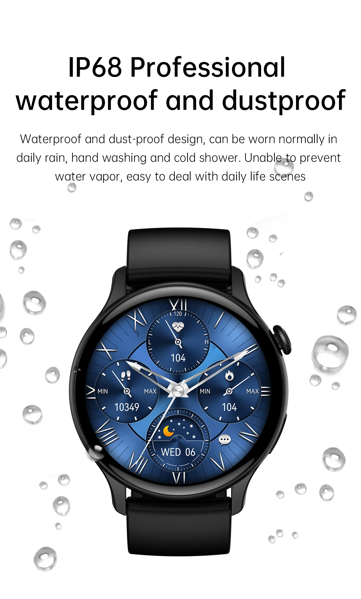 New Smart Watch Women 466*466 AMOLED Screen Always Display Time NFC Bluetooth Call Fashion IP68 Waterproof Sports Men Smartwatch