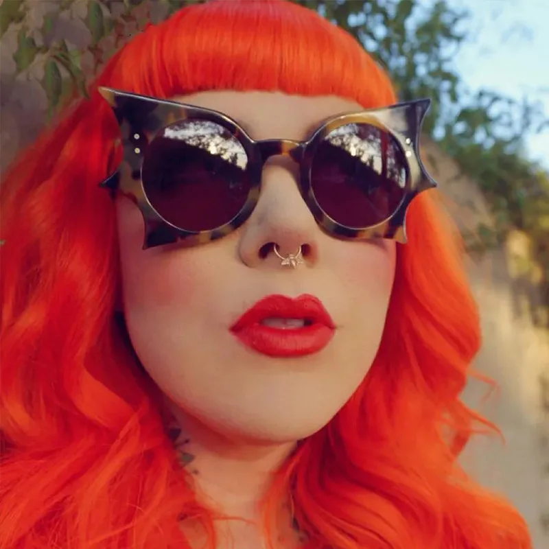 RBROVO 2023 Butterfly Vintage Sunglasses Women Bat Punk Eyewear Women/Men Funny Glasses Women Lunette De Soleil Femme UV400