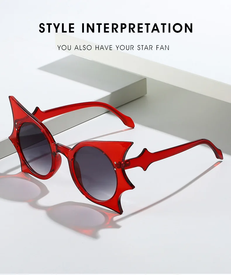 RBROVO 2023 Butterfly Vintage Sunglasses Women Bat Punk Eyewear Women/Men Funny Glasses Women Lunette De Soleil Femme UV400