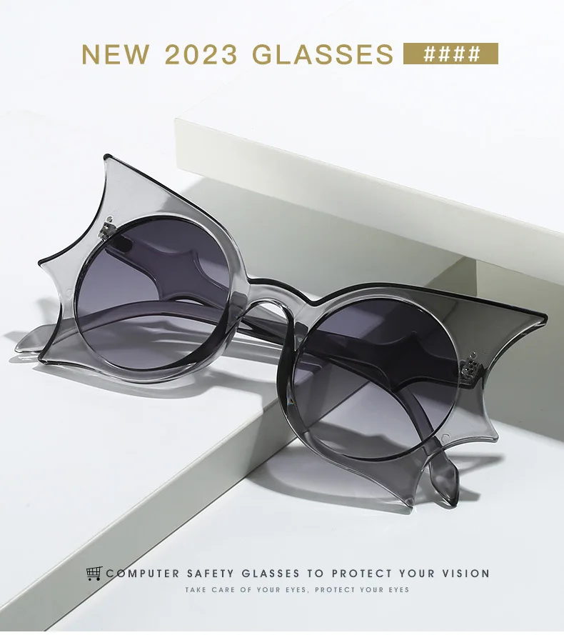 RBROVO 2023 Butterfly Vintage Sunglasses Women Bat Punk Eyewear Women/Men Funny Glasses Women Lunette De Soleil Femme UV400