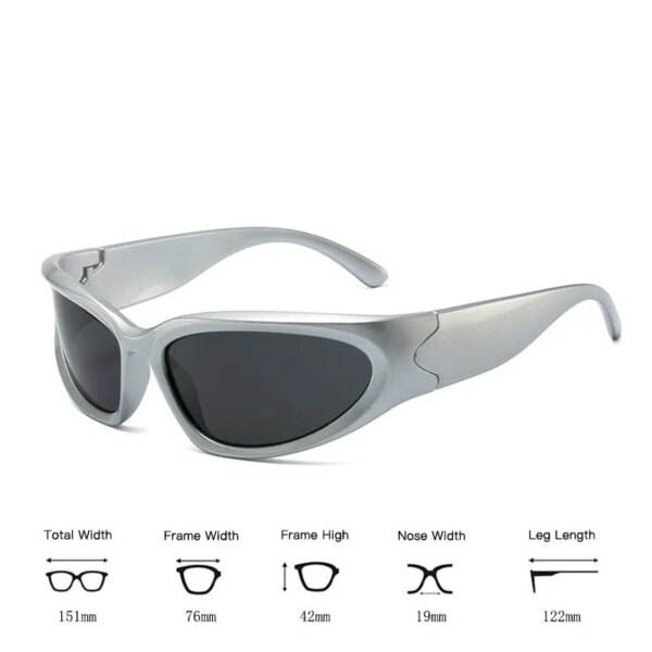 Y2k New Punk Sports Sunglasses For Men Women Luxury Brand Designer Sun Glasses Men’s Fashion Vintage Shades UV400 Goggle Eyewear